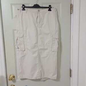 Wild Fable Women's Cargo Maxi Skirt Light Beige Size Medium